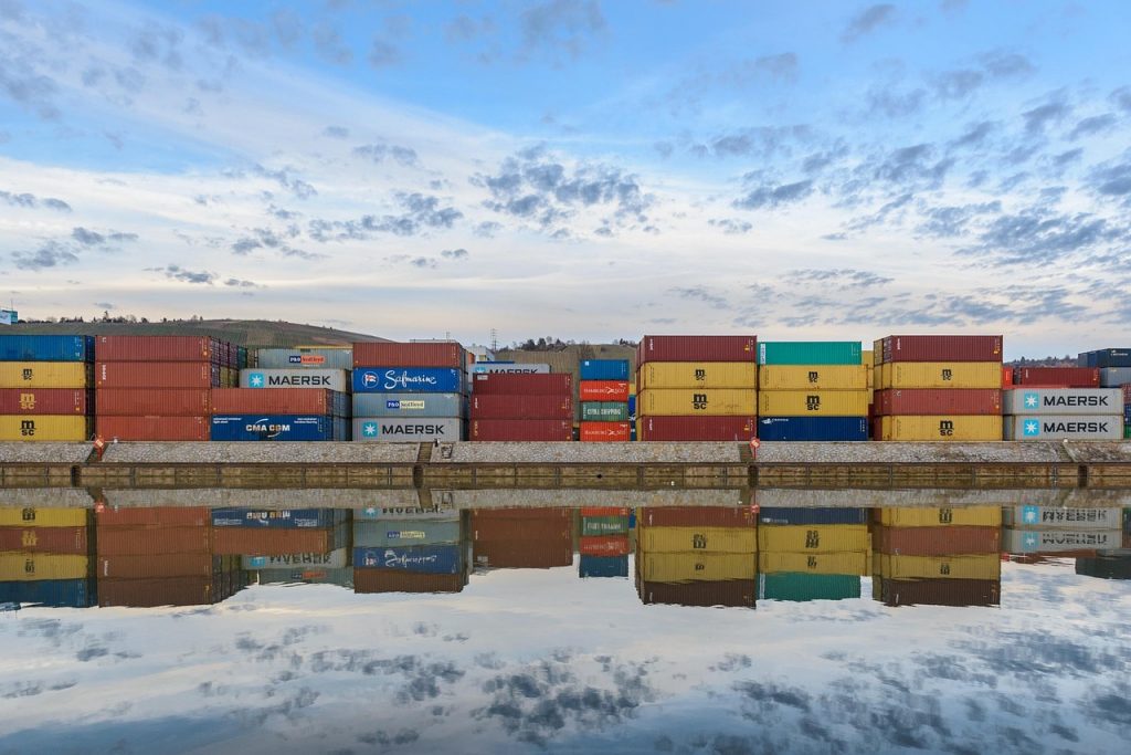 container, port, container terminal, container transshipment point, cargo handling, container handling, neckar, stuttgart, heaven, blue, container, container, container, container, container, port, container terminal, container terminal, stuttgart